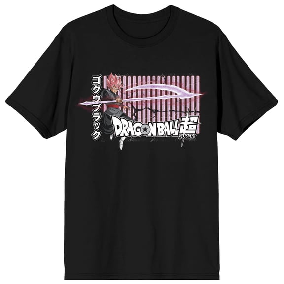 Dragon Ball Super Black Goku With Scythe Crew Neck Short Sleeve Men's Black T-shirt-XXL