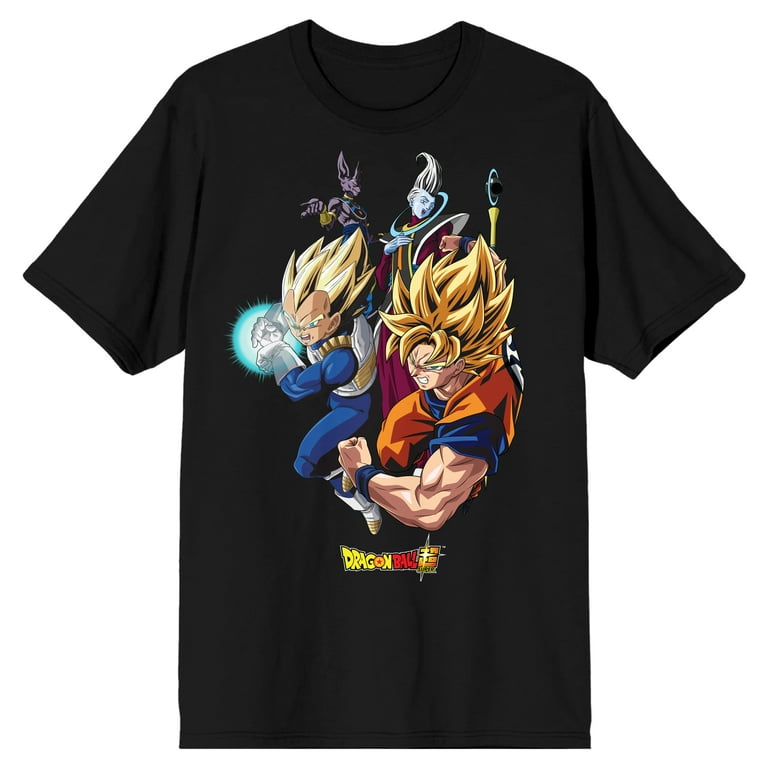 Dragon Ball Super Character Men s Black Crew Neck T Shirt Medium