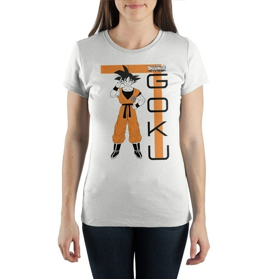 Dragon Ball Super Goku Character Juniors White Graphic Tee-XL