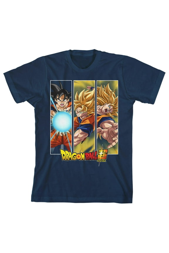 Dragon Ball Super Goku Saiyan Transformation Youth Navy T-shirt