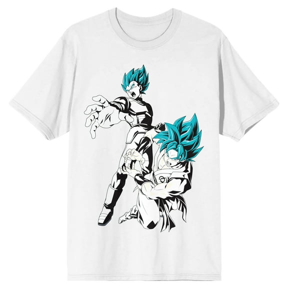 Dragon Ball Super Goku Vegeta Anime Men's White T-Shirt-Medium