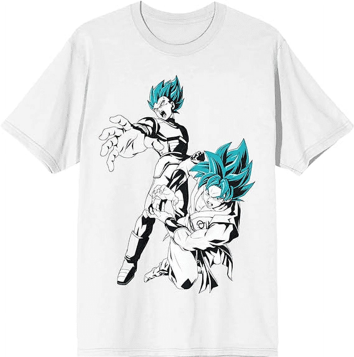Dragon Ball Super Goku Vegeta Anime Men's White TShirt