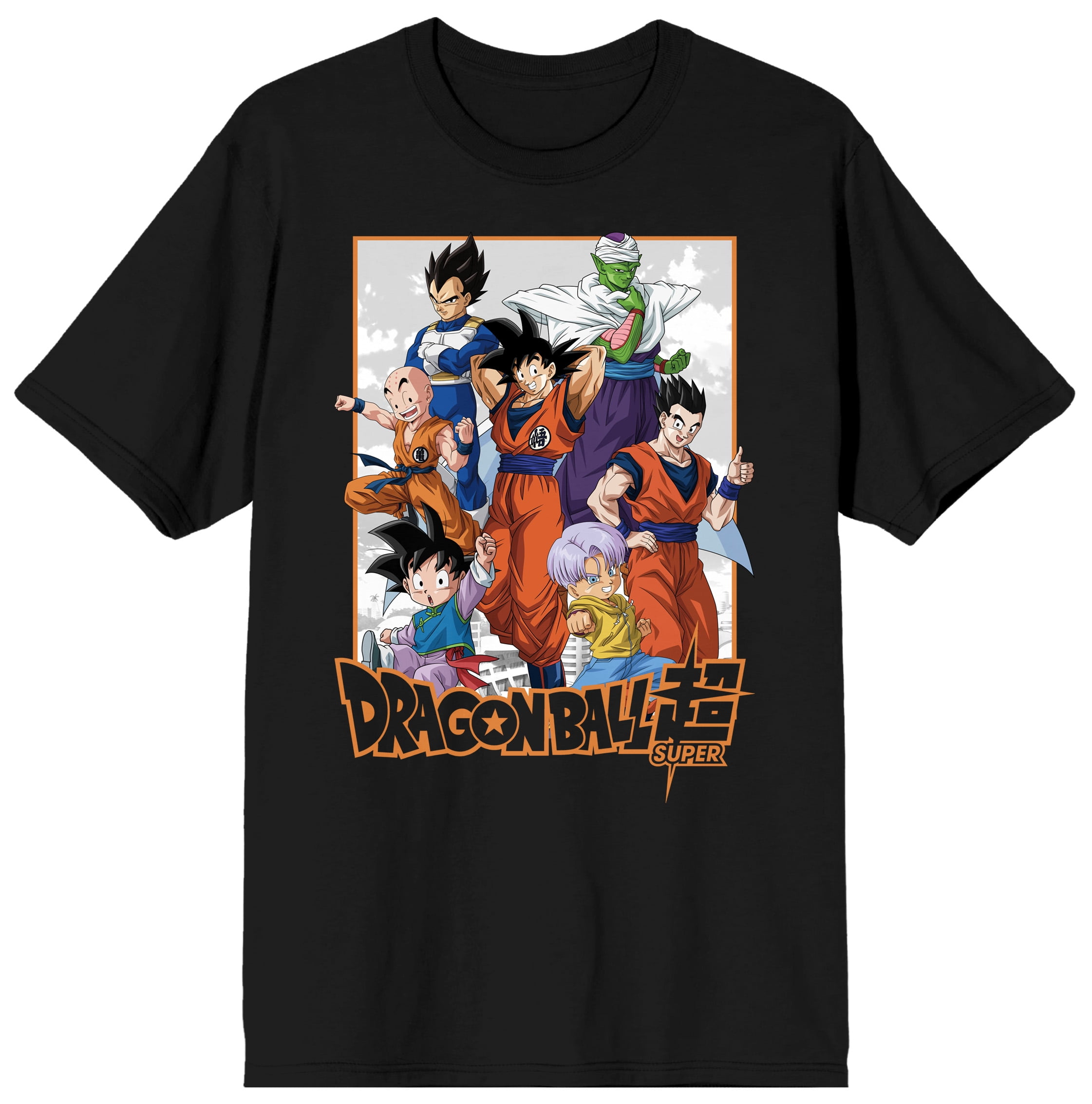 Dragon Ball Super Group Art Men's Black T-shirt-4XL Dragon Ball Super Group Art Men's Black T-shirt-4XL