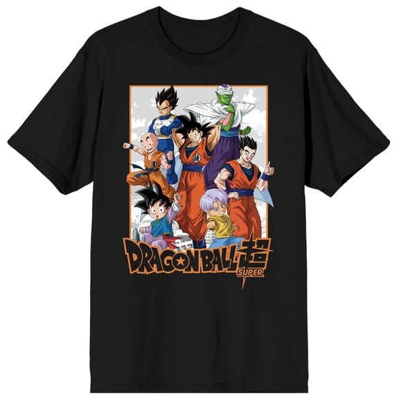 Dragon Ball Super Group Art Men's Black T-shirt-Large