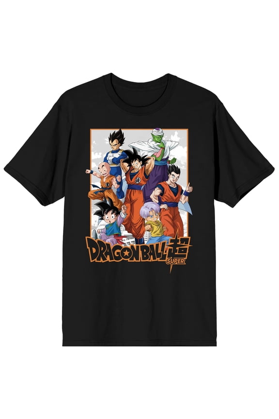 Dragon Ball Super Group Art Men's Black T-shirt-Medium