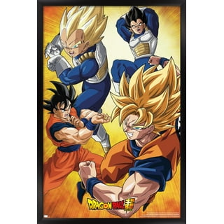 Dragon Ball Z - Saiyans Wall Poster with Magnetic Frame, 22.375 x 34 