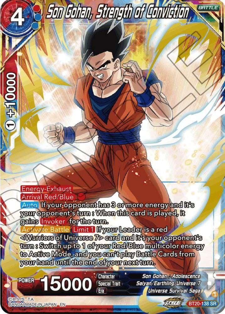 Bandai Hobby - Brandclub - Dragon Ball Super Power Absorbed Super Rare Son  Gohan, Strength of Conviction BT20-138