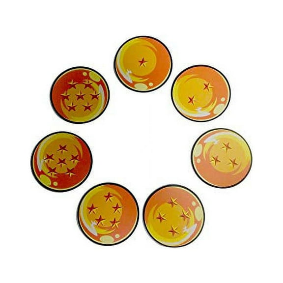 Dragon Ball Super Refrigerator-Magnets Small Orange Round Toy Set W/Dia: 2.5c