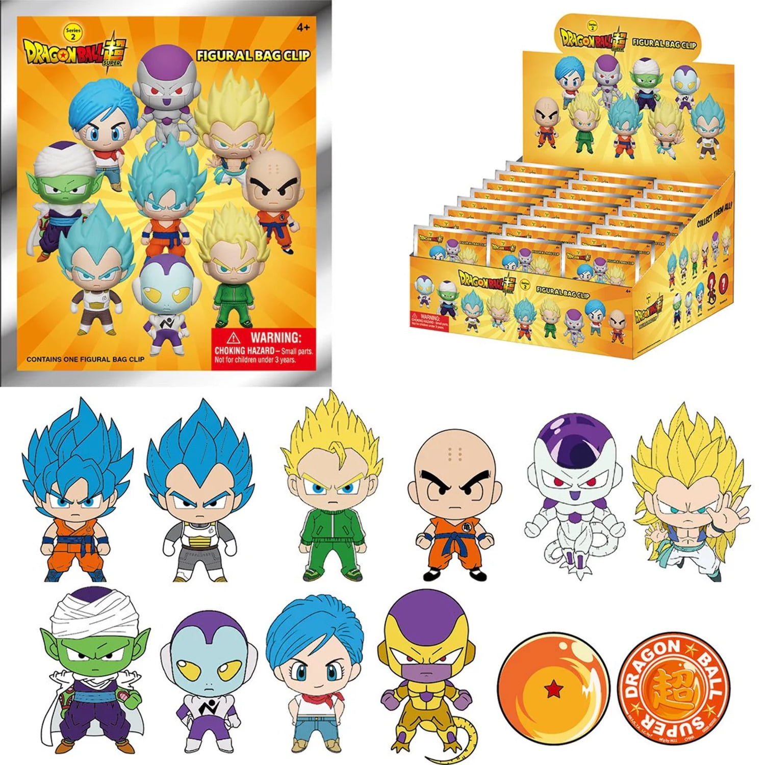 Random 6 Pack Dragon Ball Super Series 2 3D Foam Bag Clip Random 6-Pack - Walmart.com