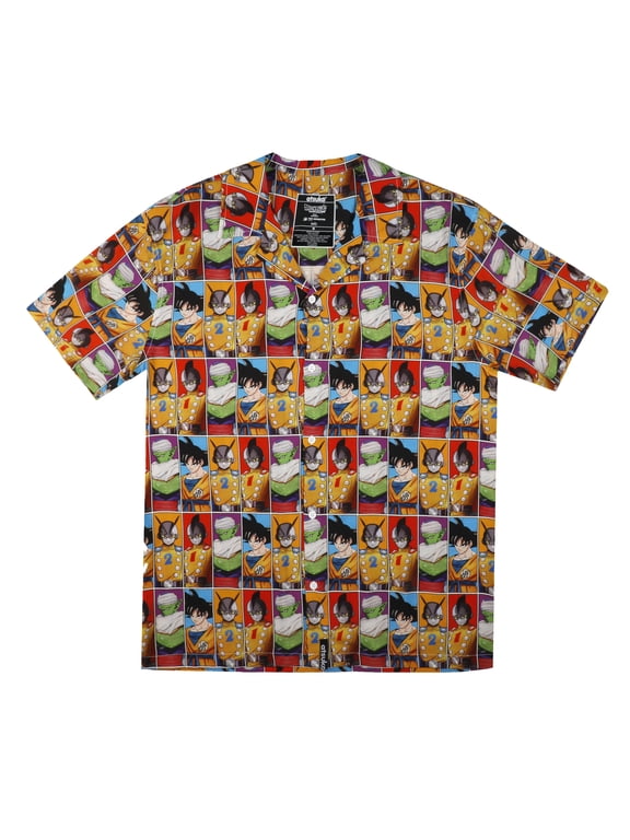 Dragon Ball Super: Super Hero Character Poster All-Over Print Short Sleeve Button-Down Shirt-XS