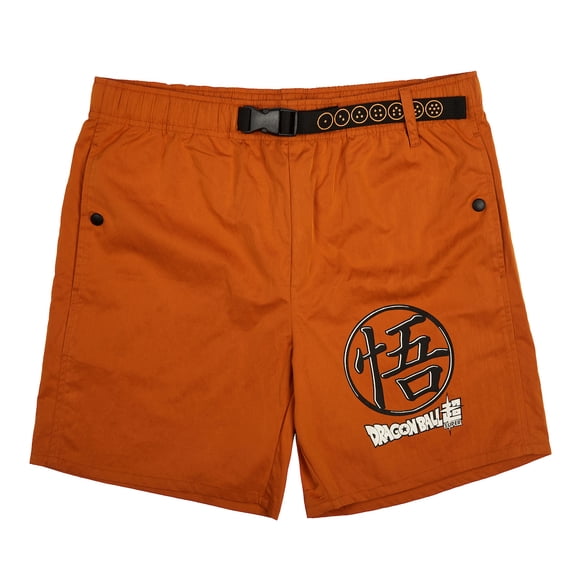 Dragon Ball Super: Super Hero Kanji Symbol Men's Orange Lounge Shorts -XL
