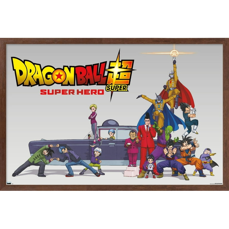 Dragon Ball Super: Super Hero - Key Art Wall Poster, 22.375 x 34 Framed 