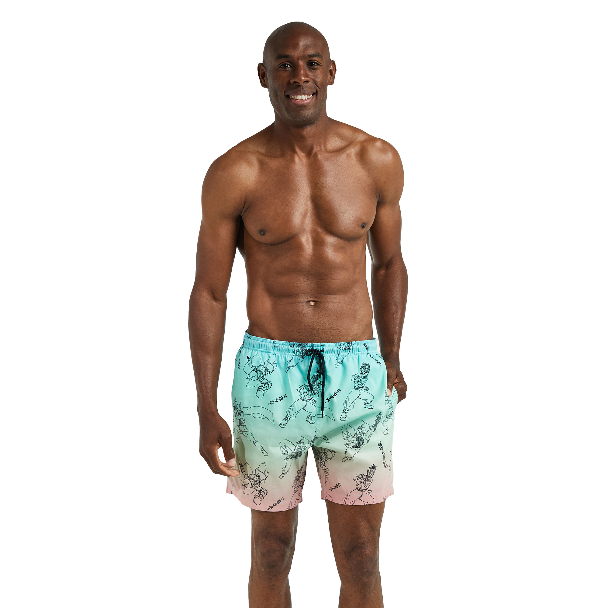 Pantaloncini Da Surf Uomo Dragon Ball Super Heroes – Design Ombré E Personaggi, Ufficiali