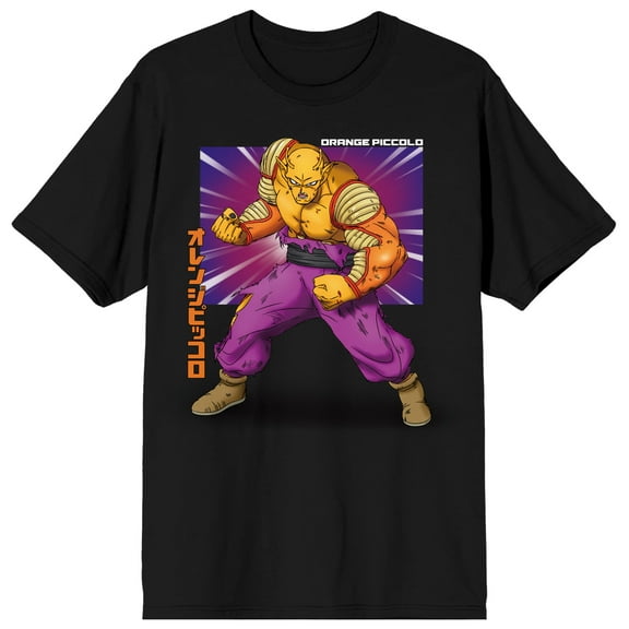 Dragon Ball Super The Movie Super Hero Orange Piccolo Crew Neck Short Sleeve Men's Black T-shirt-Medium