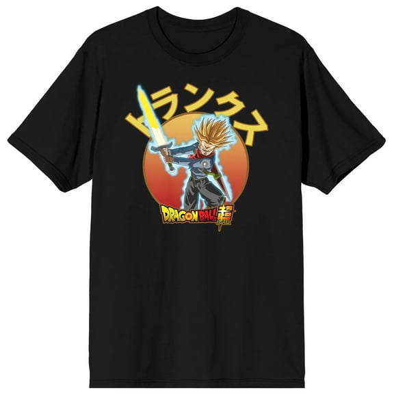 Dragon Ball Super Trunks Crew Neck Short Sleeve Men's Black T-shirt-XS