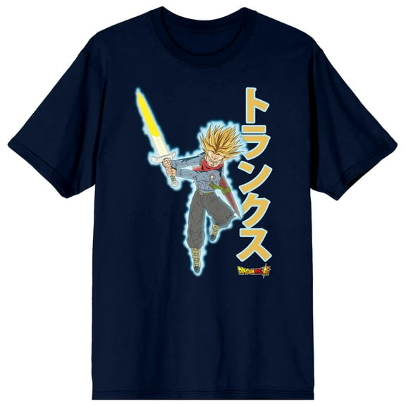 Dragon Ball Super Trunks on Navy Ground Adult Crew Neck Short Sleeve T-shirt - Small