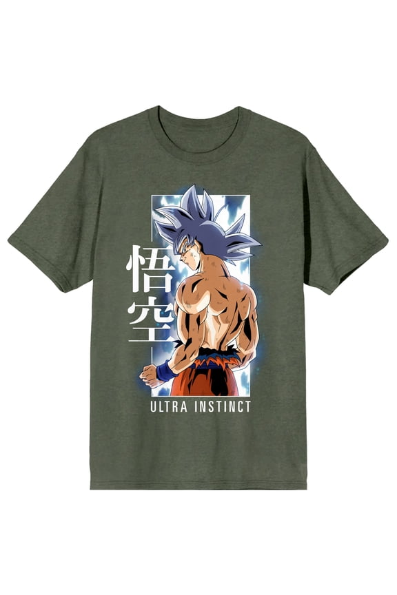 Dragon Ball Super Ultra Instinct Men's Sage Green Short Sleeve Tee-Small