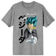 thumbnail image 1 of Dragon Ball Super Vegeta Kanji Men's Athletic Heather Crew Neck Short Sleeve T-shirt-XS, 1 of 7