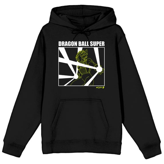 Dragon Ball Super Vegeta Super Galick Gun Long Sleeve Black Adult Hooded Sweatshirt-XS