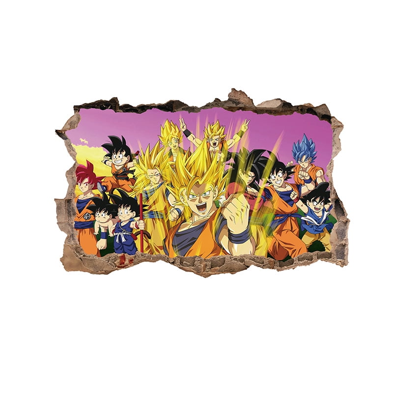 Dragon Ball Theme 3D Wall Decals,BedroomLiving Roomand Study Wall Background Decoration Stickers for Kids.