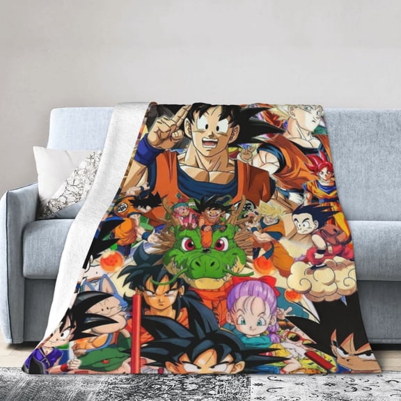 Dragon Ball Throw Blanket Kids Plush Blanket Ultra-Soft Micro Flannel Fleece Blanket for Bedding Sofa Travel 40"x50"