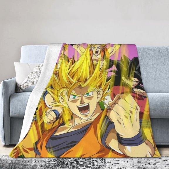 Dragon Ball Throw Blanket Kids Plush Blanket Ultra-Soft Micro Flannel Fleece Blanket for Bedding Sofa Travel 50"x60"