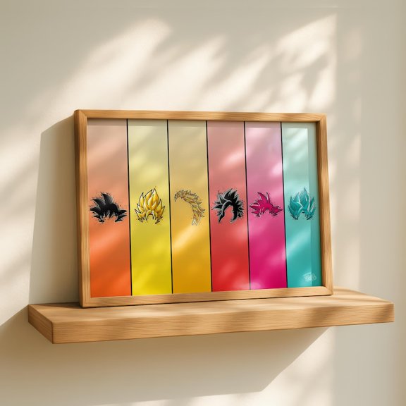 Dragon Ball Transformation Evolution Anime Poster Print Wall Decor 8x12 UNFRAMDE