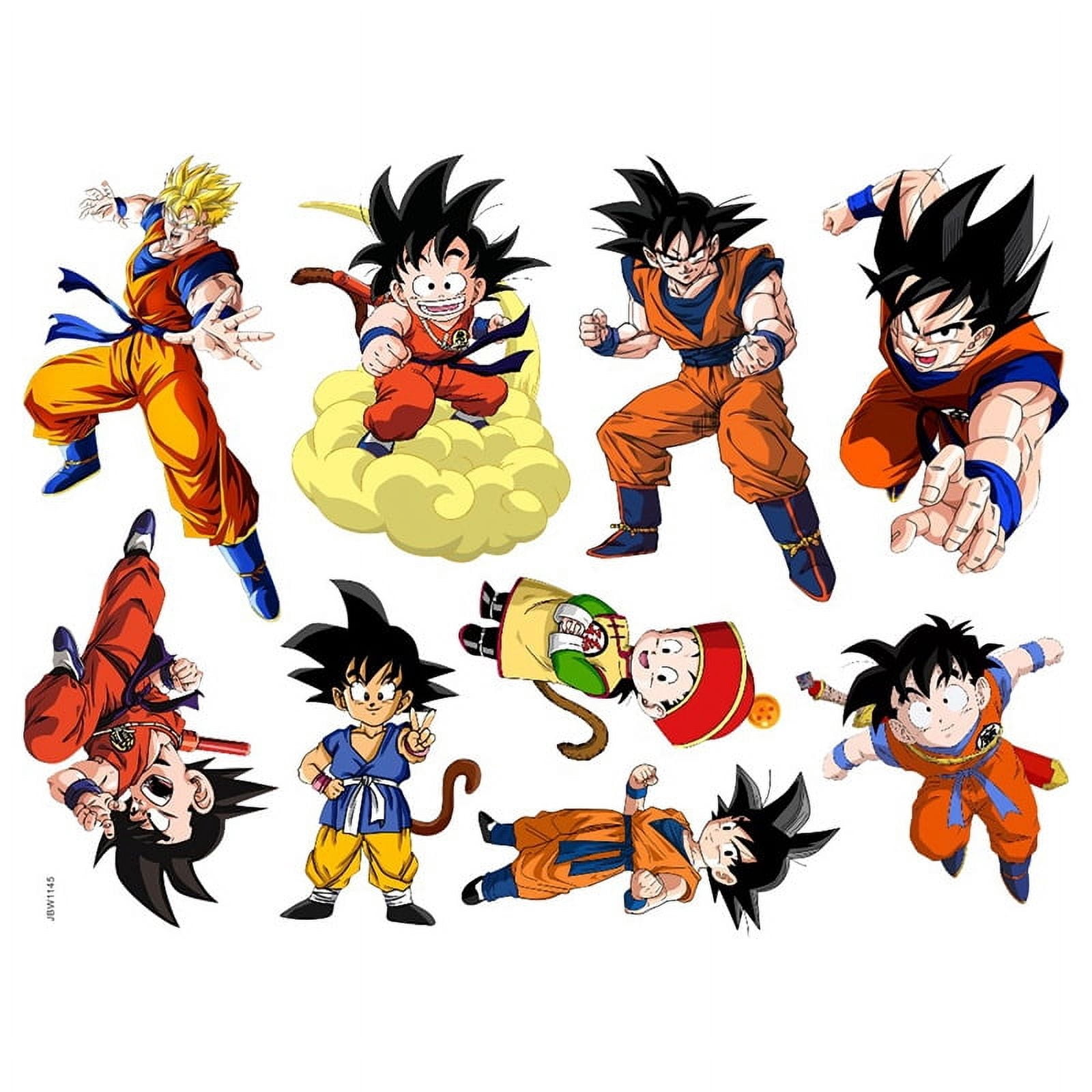 Dragon Ball Wall Sticker For Bedroom Living Room Nursery Party Decorations Anime Cartoon Background Self-Adhesive Wall Decor Baby Boy Girl Kids Room Wall Mural Decor Poster Gift