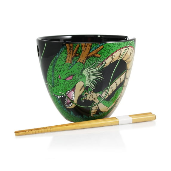 Dragon Ball Z 16 oz Super Shenron Ceramic Ramen Bowl with Chopsticks, Multi Color