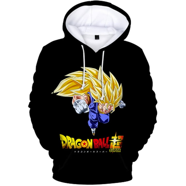Mens/Unisex Pullover Hoodie Sweater Gift Print Kid Goku Son Anime Saiyan  Kakarot