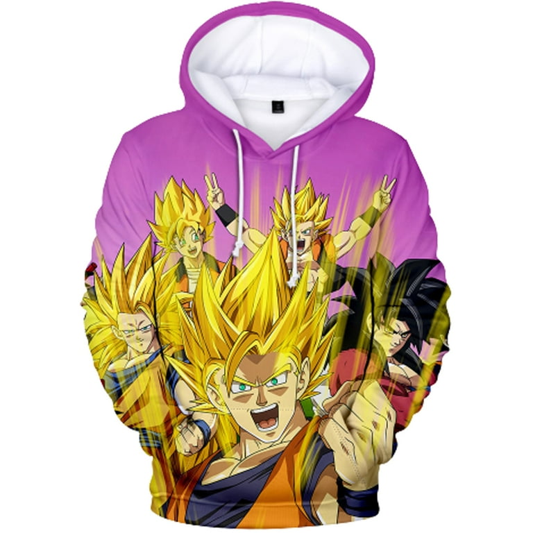 Mens/Unisex Pullover Hoodie Sweater Gift Print Kid Goku Son Anime Saiyan  Kakarot