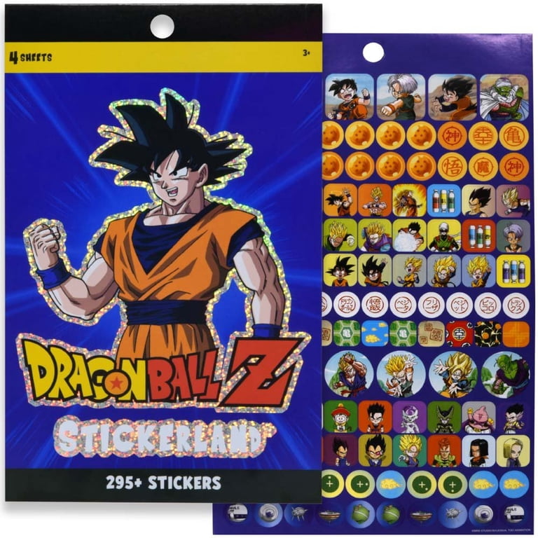 Dragon Ball Z 4 Sheet Foil Cover Sticker Pad, 200+ Stickers