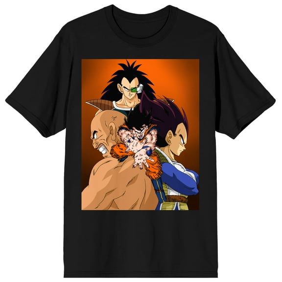 Dragon Ball Z Anime Cartoon Characters Mens Black Graphic Tee-L