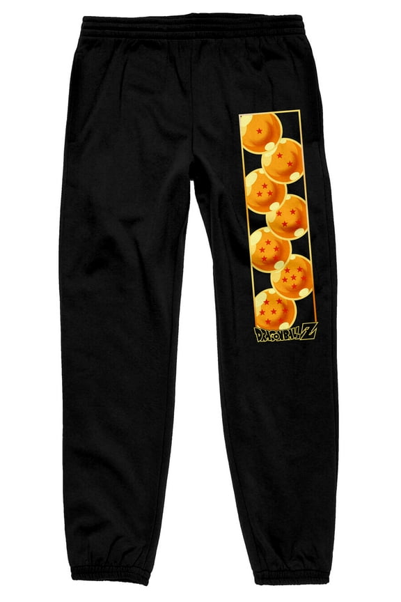 Dragon Ball Z Anime Cartoon Dragon Balls Men's Black Sweatpants - L