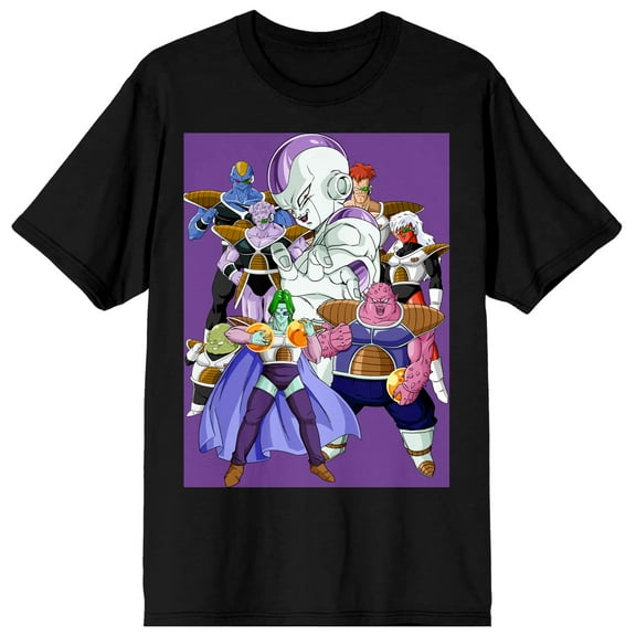 Dragon Ball Z Anime Frieza and Disciples Characters Black Shirt- L