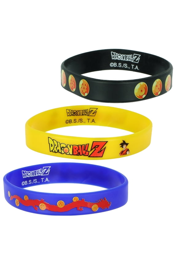 Dragon Ball Z Anime Goku and Shenron Silicone Bracelets 3Pc Set