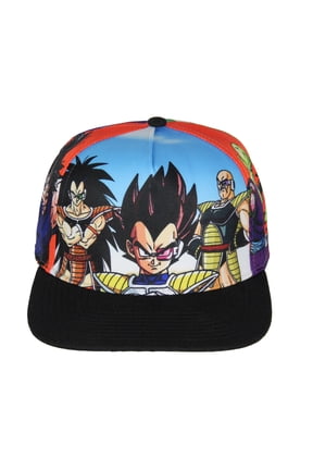 Dragon Ball Z Anime Hat Vegeta Saga Character Panel Flatbill Snapback Cap