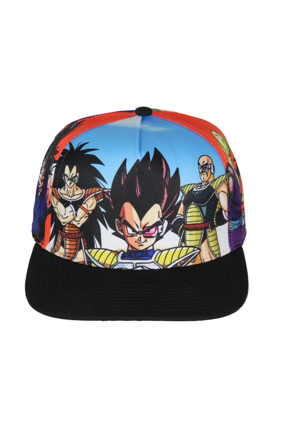 Dragon Ball Z Anime Hat Vegeta Saga Character Panel Flatbill Snapback Cap