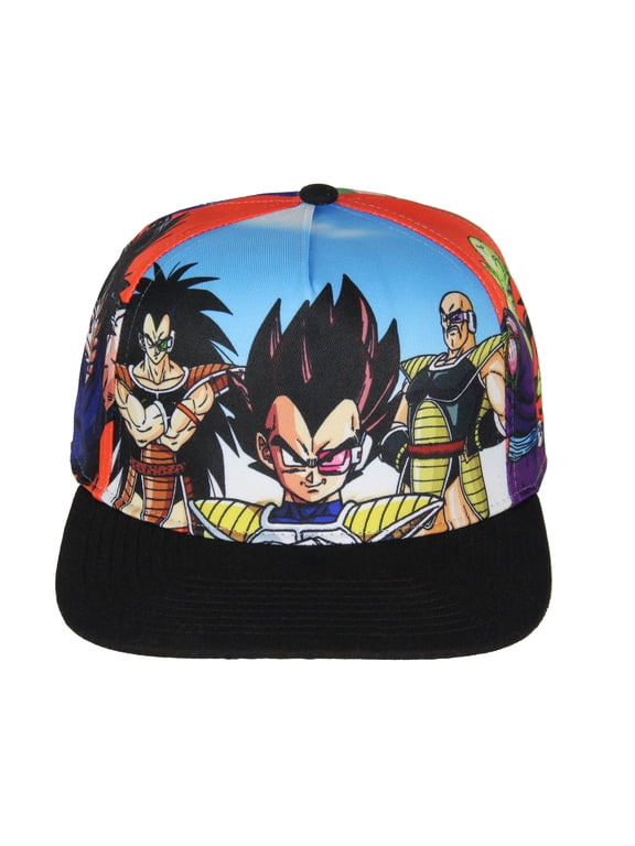 Anime Hat Vegeta Saga Character Panel Flatbill Snapback Cap