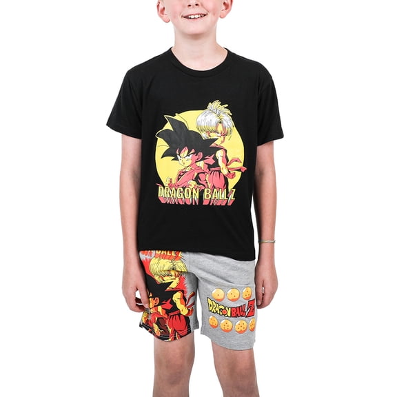 Dragon Ball Z Anime Heroes Boy's Graphic Tee And Shorts Set -Small