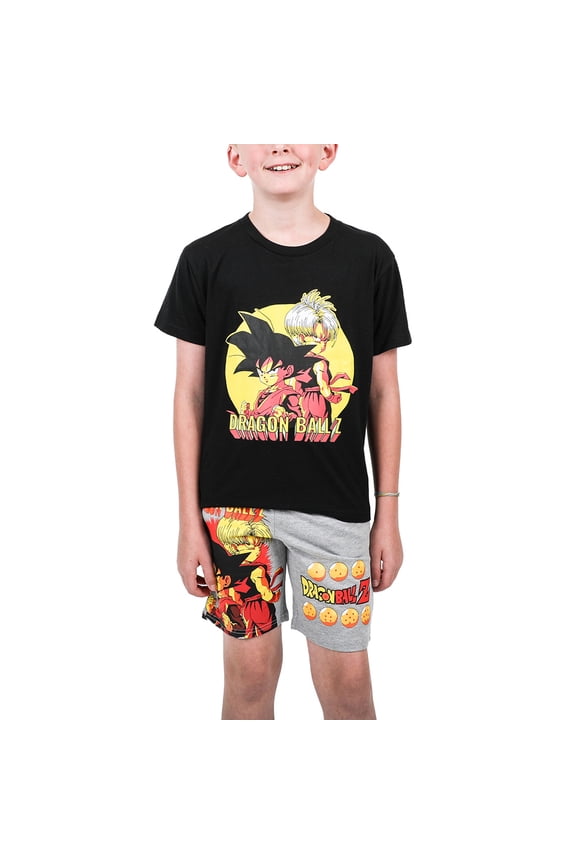 Dragon Ball Z Anime Heroes Boy's Graphic Tee And Shorts Set -Small