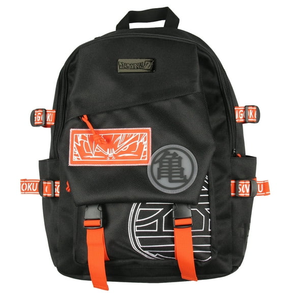 Dragon Ball Z Anime King Kai and Hermit Turtle Kanji Travel School Backpack With Padded Tech Pocket For Women For Men