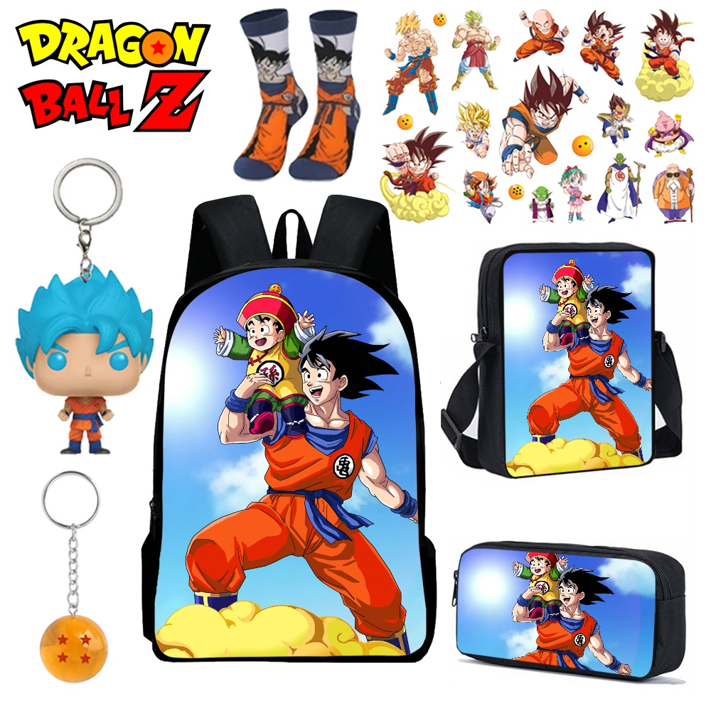 Dragon Ball Z Backpack and Lunch Box Set Bundle with 15.75” Dragon