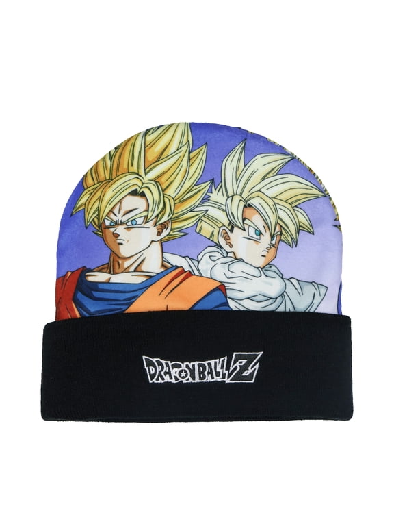Beanie Super Saiyan Goku Gohan Sublimation Fleece Knit Cuffed Hat