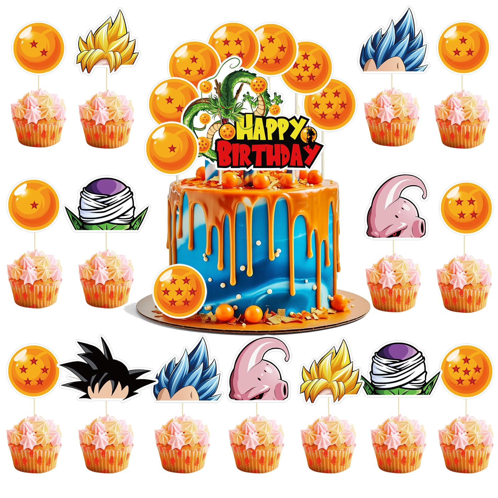 Dragon Ball Z Cake Walmart : Dragon Ball Z Action Figure Cake Topper