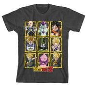 Dragon Ball Z Boxed Characters Boy's Charcoal Heather T-shirt-Medium