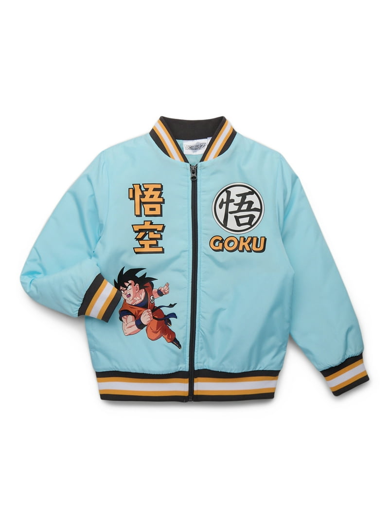 Dragon Ball Z Boy's Bomber Jacket Sizes 4-12 Goku Graphics