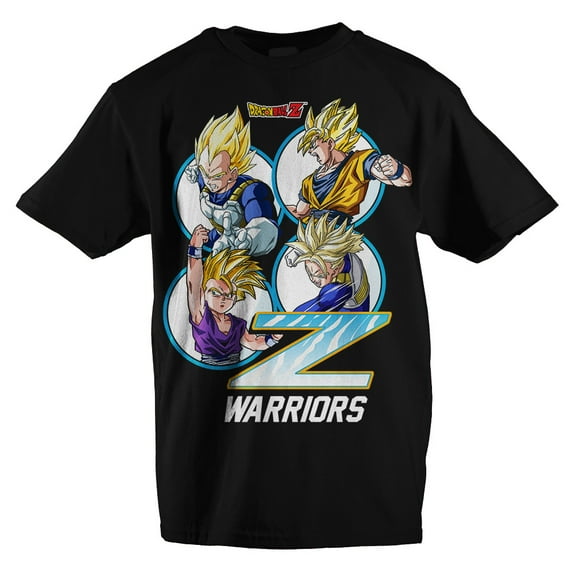 Dragon Ball Z Boys Shirt Boys Black Z Warriors Dragon Ball Z Clothing-Large