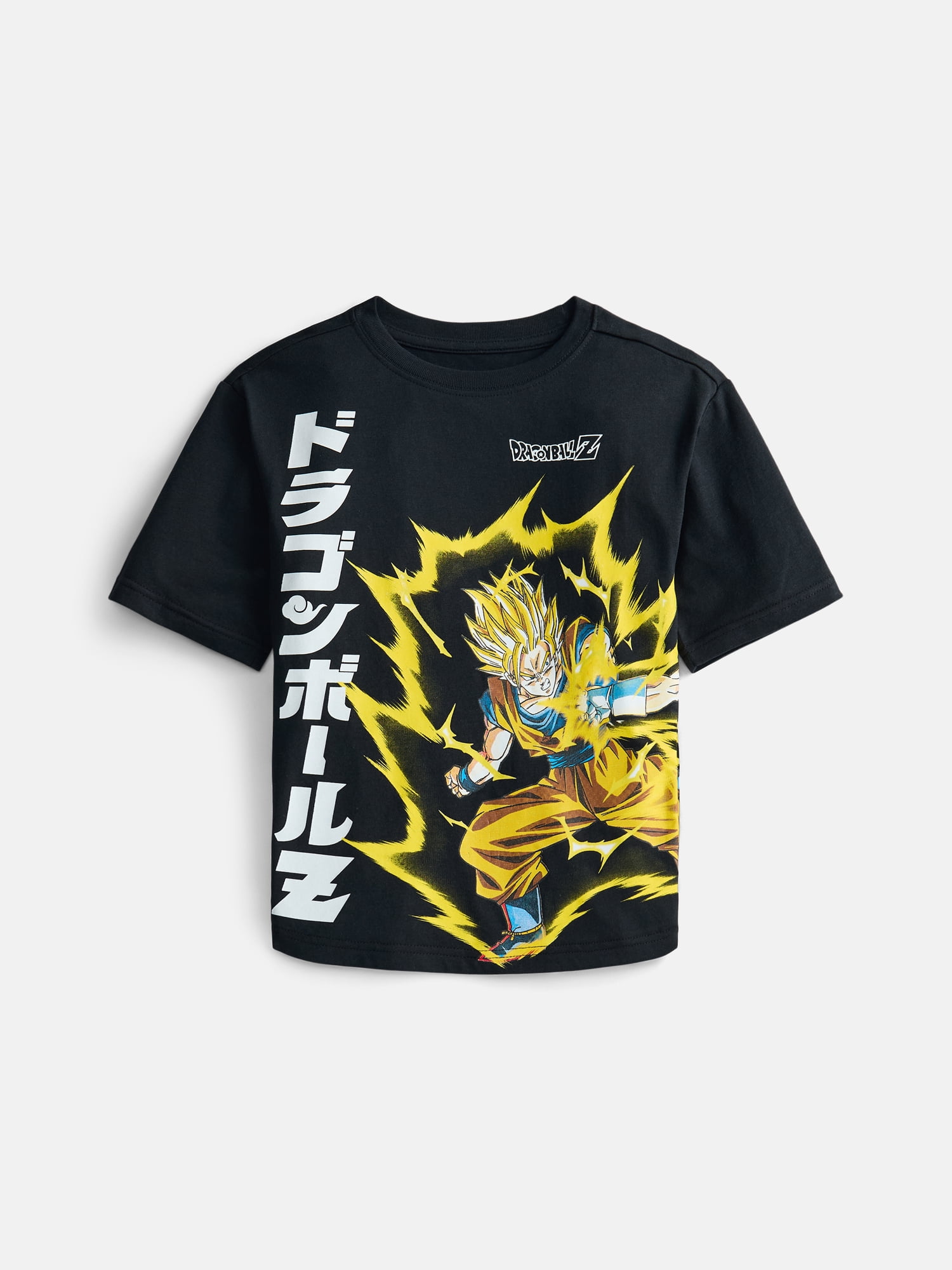 Dragon Ball Z Boys' Front Back Graphic Tee with Short Sleeves, Sizes 4-18