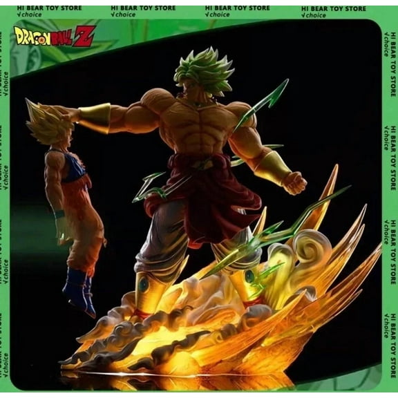 Dragon Ball Z Broly vs Goku Statue Figure  9.5" Anime Collectible PVC Figure Gift with Box, Limited Edition